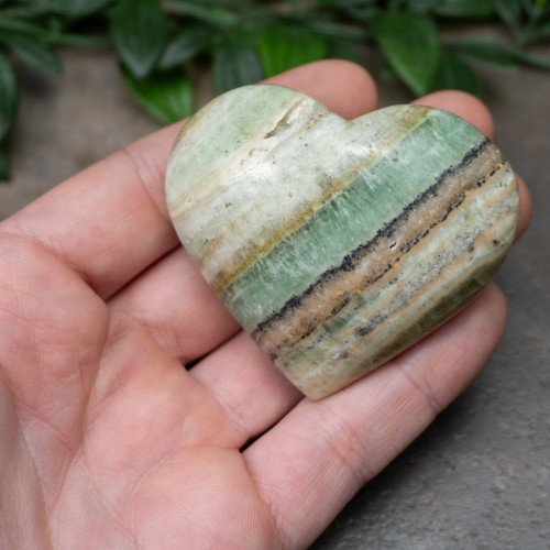 Kiwi Calcite Heart #6