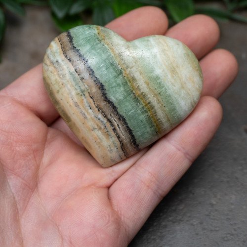Kiwi Calcite Heart #6