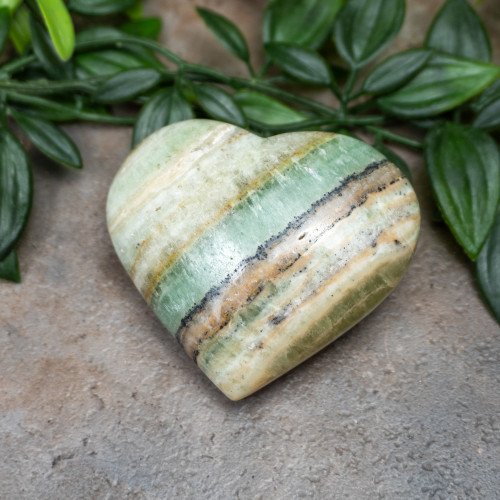 Kiwi Calcite Heart #6