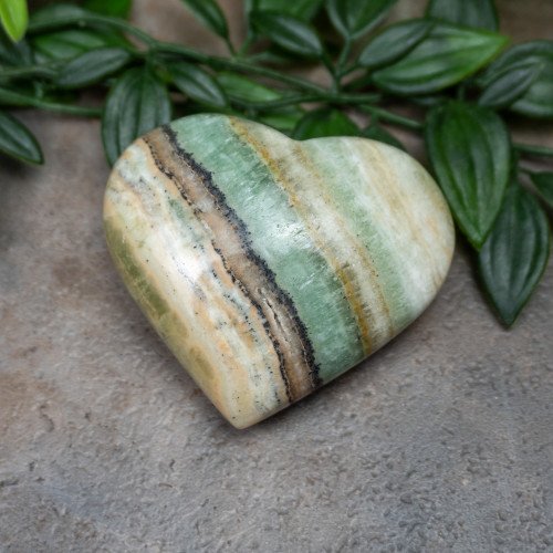 Kiwi Calcite Heart #6