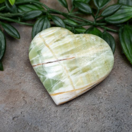 Kiwi Calcite Heart #5
