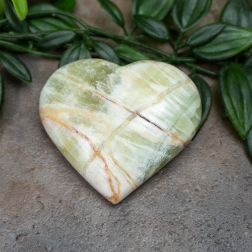 Kiwi Calcite Heart #5