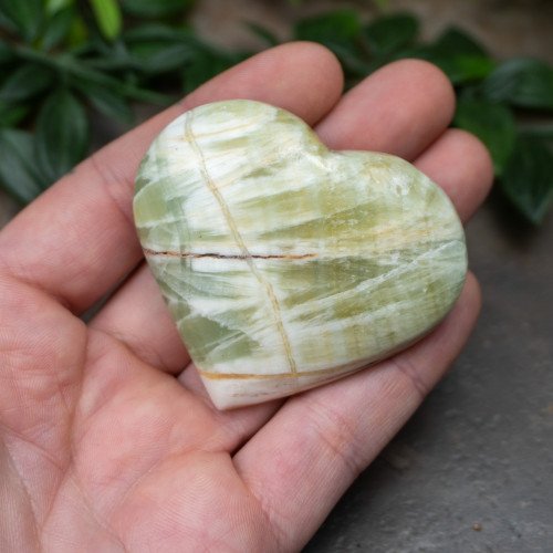 Kiwi Calcite Heart #5