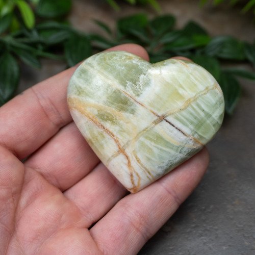 Kiwi Calcite Heart #5