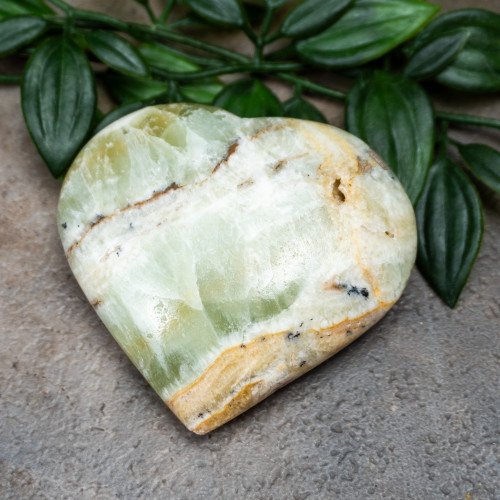 Kiwi Calcite Heart #4