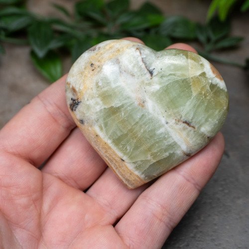 Kiwi Calcite Heart #4