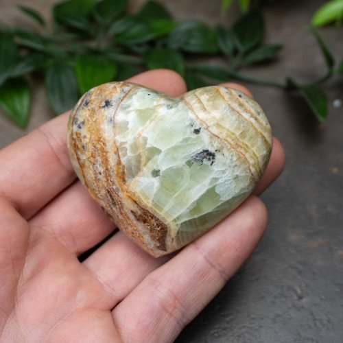 Kiwi Calcite Heart #2