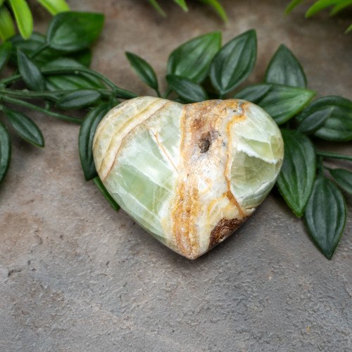 Kiwi Calcite Heart #2