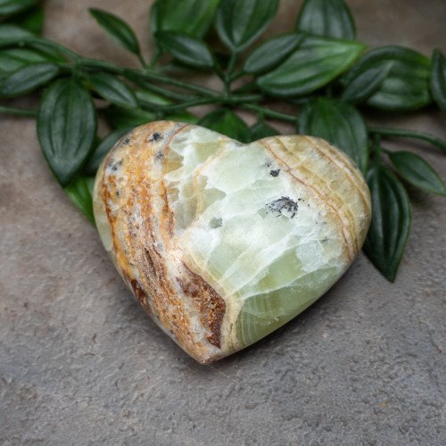 Kiwi Calcite Heart #2