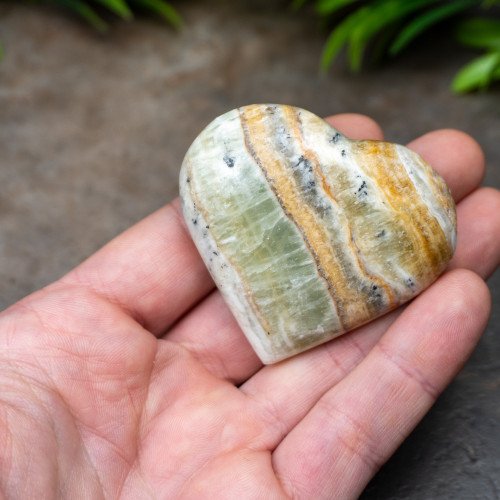 Kiwi Calcite Heart #1