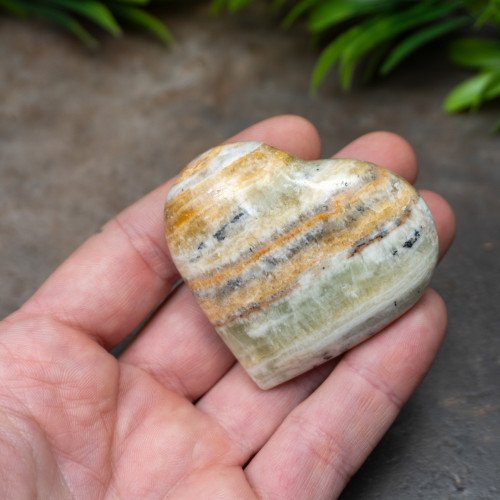 Kiwi Calcite Heart #1