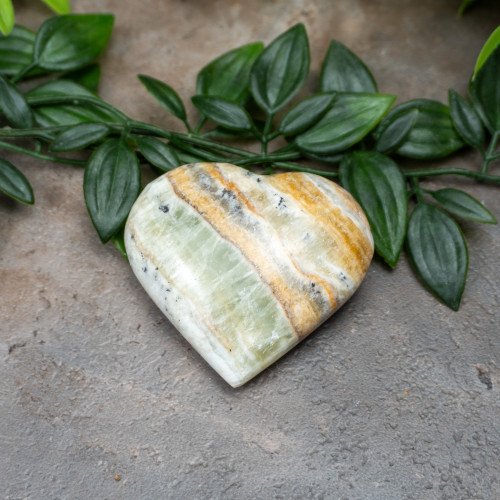 Kiwi Calcite Heart #1