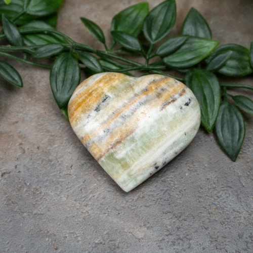 Kiwi Calcite Heart #1