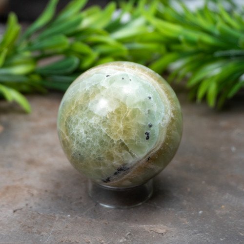 Kiwi Calcite Sphere #1