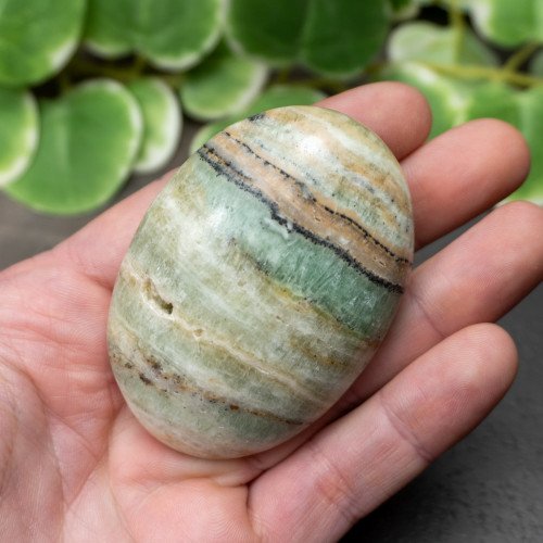 Kiwi Calcite Palmstone #3