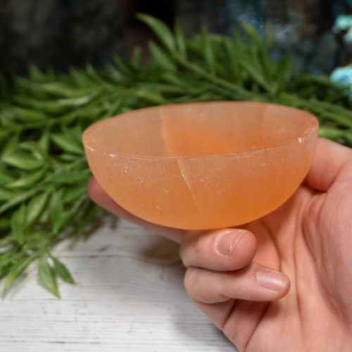 Oragne Selenite Bowl