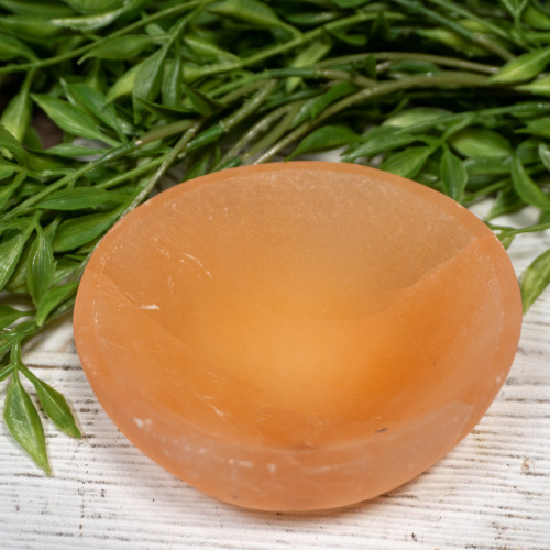 Oragne Selenite Bowl