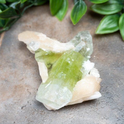 Green Apophyllite with Stilbite and Scolocite #6