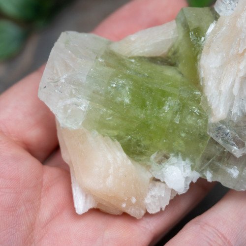 Green Apophyllite with Stilbite and Scolocite #6