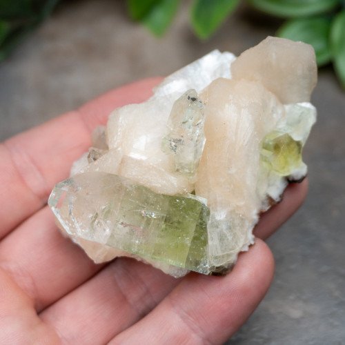 Green Apophyllite with Stilbite and Scolocite #5