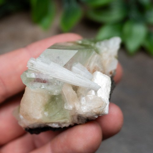 Green Apophyllite with Stilbite and Scolocite #4