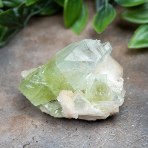 Green Apophyllite with Stilbite and Scolocite #4