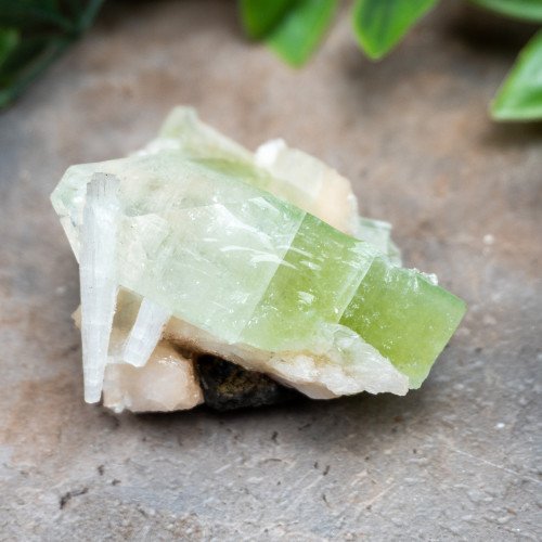 Green Apophyllite with Stilbite and Scolocite #4
