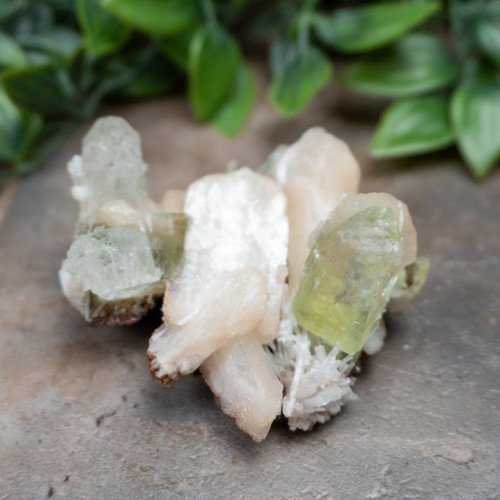 Green Apophyllite with Stilbite and Scolocite #3