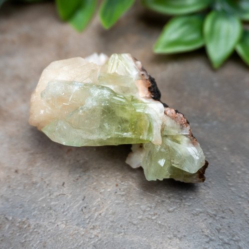 Green Apophyllite with Stilbite and Scolocite #2