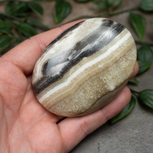 XL Zebra Calcite Palmstone #2