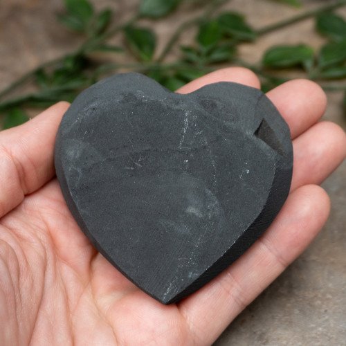 Shungite Heart with Pyrite #1