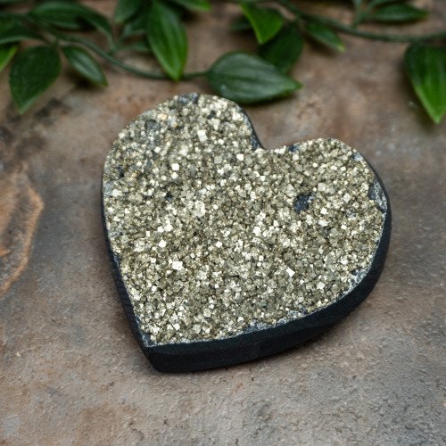 Shungite Heart with Pyrite #1
