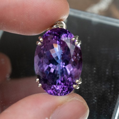 Amethyst Facetted Pendant #1