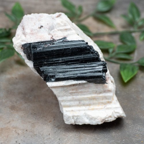 Black Tourmaline on Feldspar #1