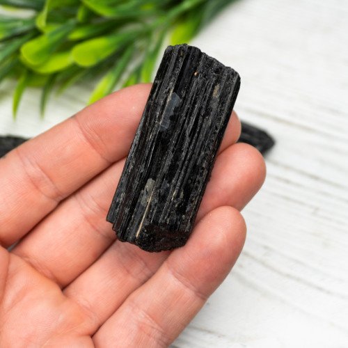 Black Tourmaline Raw Pocket Logs Random
