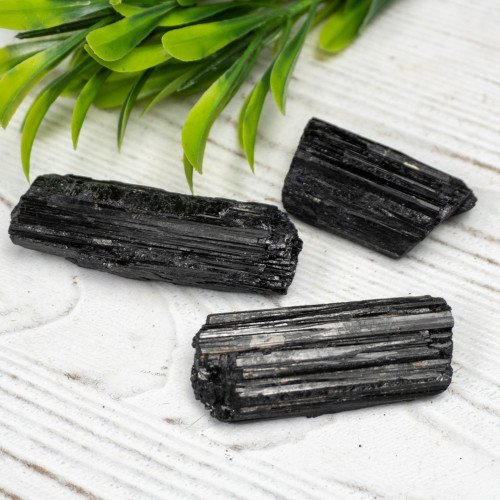 Black Tourmaline Raw Pocket Logs Random