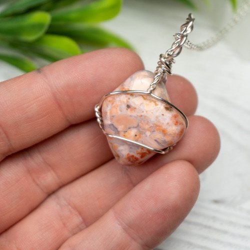 Cotton Candy Agate Wire Wrap #1
