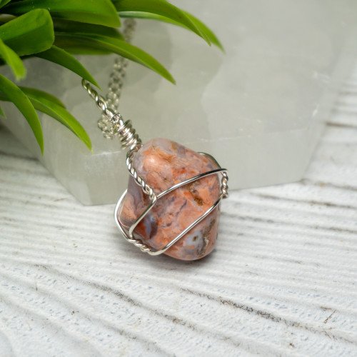 Cotton Candy Agate Wire Wrap #1
