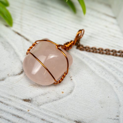 Rose Quartz Wire Wrap #1