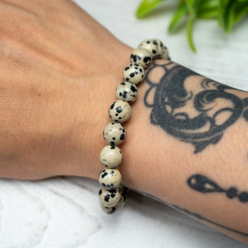 Adjustable Dalmatian Jasper Bracelet 8mm