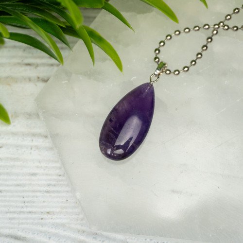 Amethyst Tear Drop Necklace Random