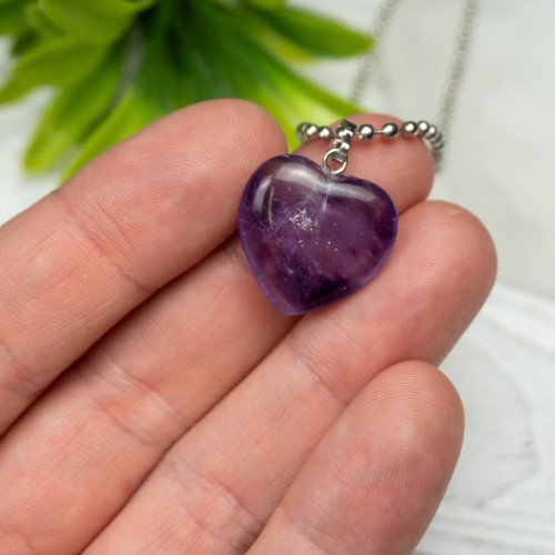 Amethyst Heart Necklace Random