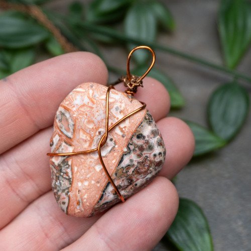 Leopard Skin Jasper Wire Wrap #1