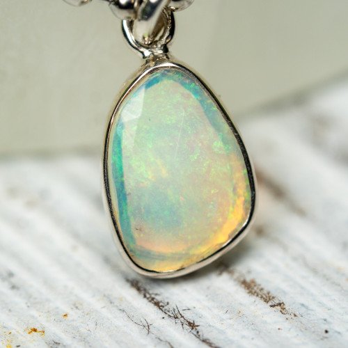 Ethiopian Opal Faceted Pendant #1