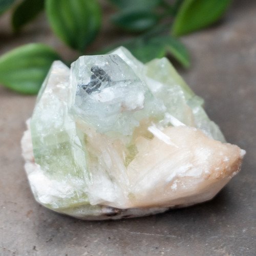 Green Apophyllite with Stilbite and Scolocite #9