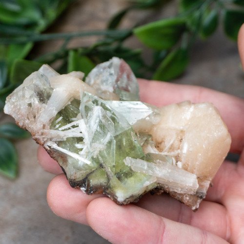 Green Apophyllite with Stilbite and Scolocite #8
