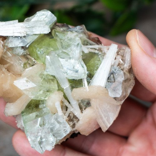 Green Apophyllite with Stilbite and Scolocite #8
