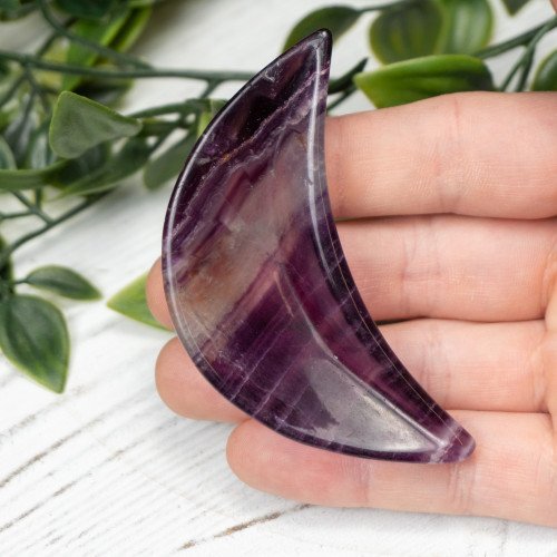 Rainbow Florite Crescent Moon Bowl #2