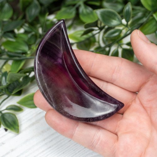 Rainbow Florite Crescent Moon Bowl #1