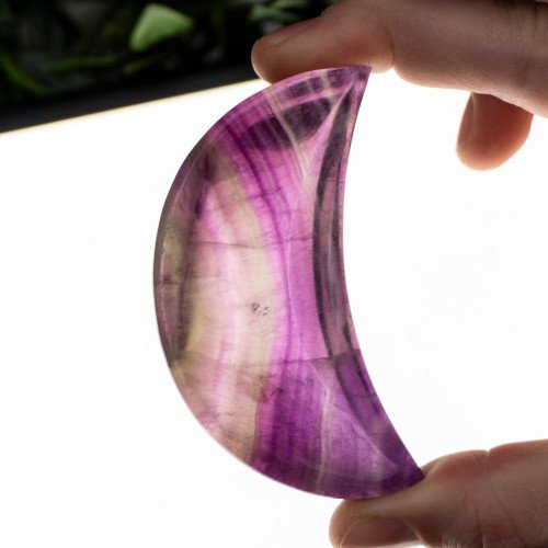 Rainbow Florite Crescent Moon Bowl #1